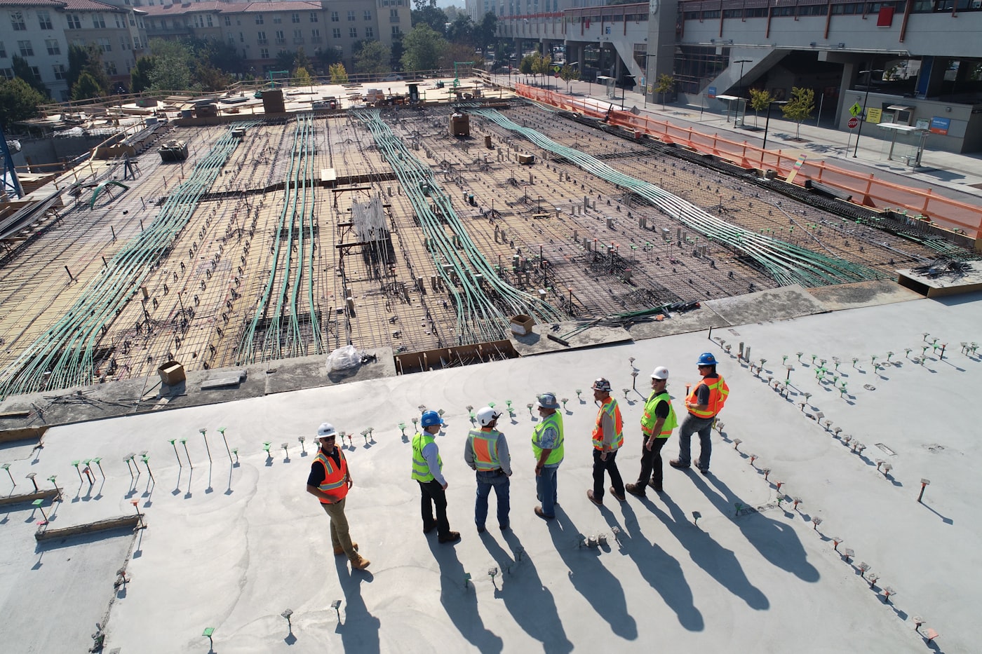 Foundation rebar and utility conduit layout for site work in Gallatin County, MT